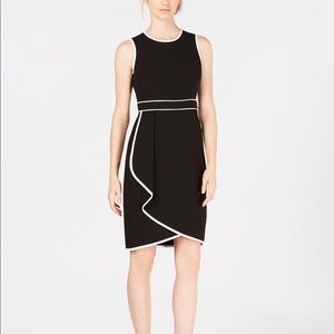 NWT Calvin Klein Contrast-Trim Sheath Dress CK66